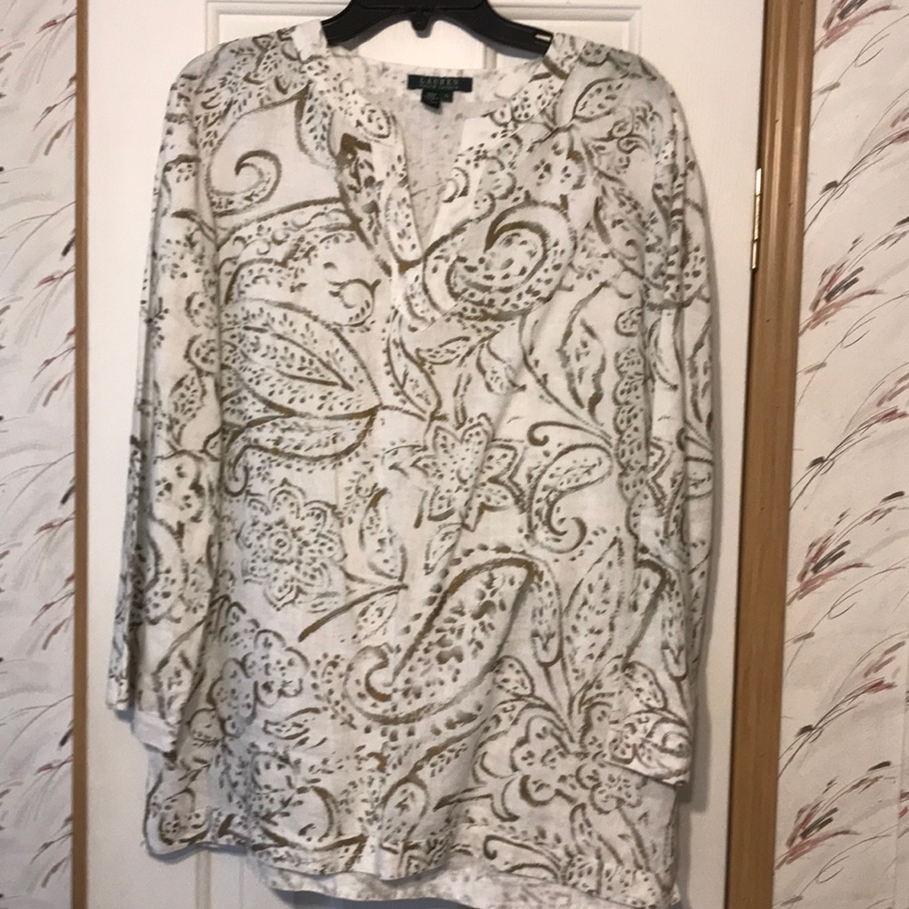 Ralph Lauren  100% Linen blouse